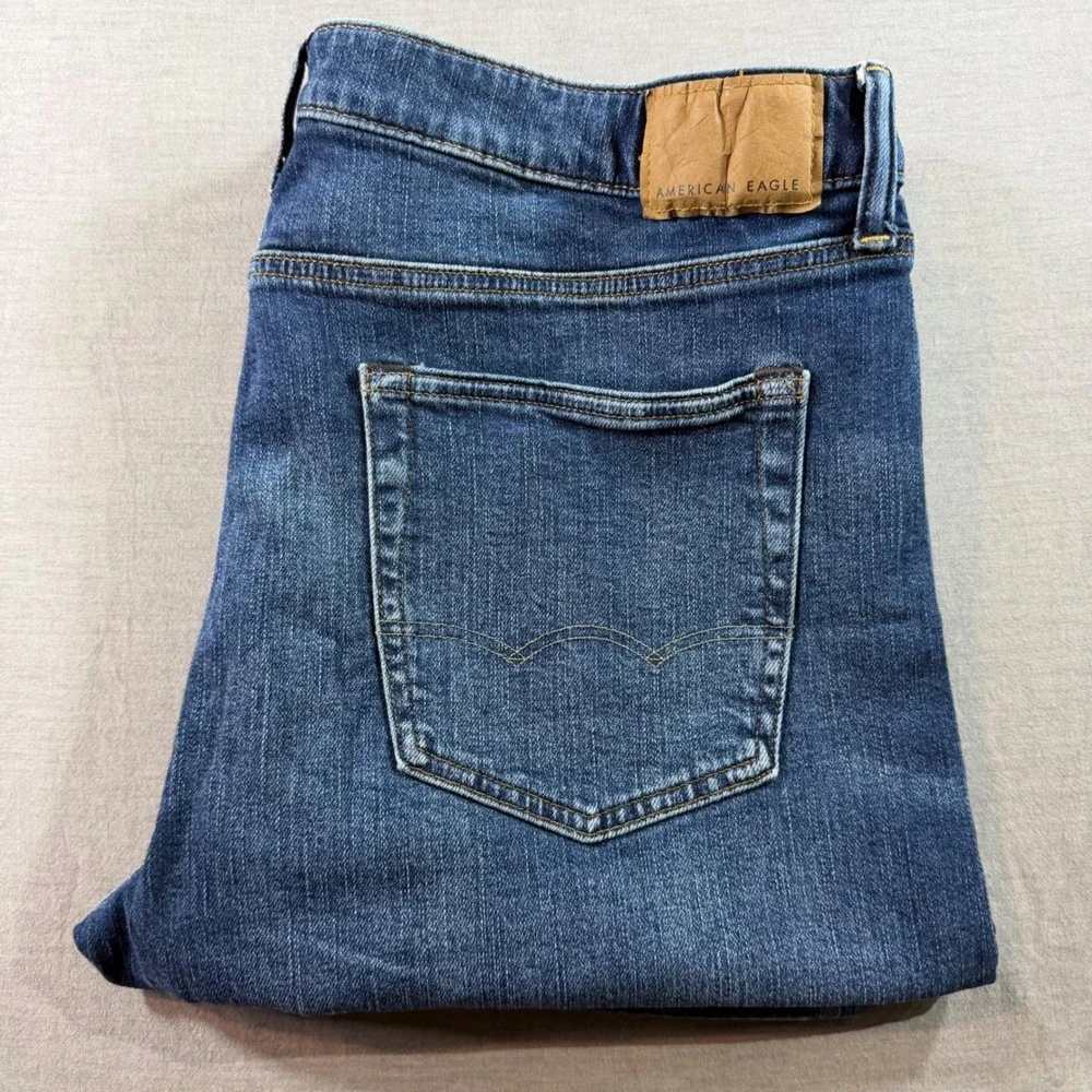 American Eagle Original Bootcut Jeans Mens 36x32 Blue Excellent Airflex+ 2528